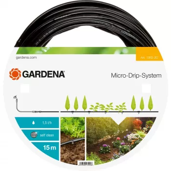 Dārza pilienveida apūdeņošanas šļūtene Gardena 1362-20 15 m virszemes melna