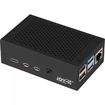 Alumīnija korpuss Raspberry Pi 4 B JYT RB-AlucaseP4+01B, melns