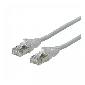 DTWYLER Patch Kabelis Cat.6A (Class EA) S/FTP, CU 7702 flex LSOH, AMP v2, krustenisks, Pelēks, 2 m