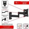 TV/LCD/LED stiprinājums 10-27 inch 15kg AR-82 regulējams vertikāli/horizontāli 28cm