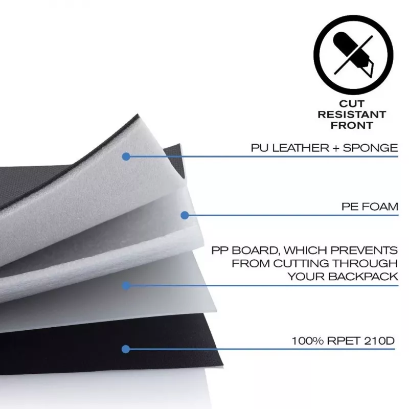 XD Design Bobby Hero Regular P705.292 pretaizdzīšanas mugursoma, paredzēta 15,6 collu portatīvajam datoram un 12,9 collu planšetei, 16 l, USB uzlādes pieslēgvieta, RFID kabata, pelēkā krāsā