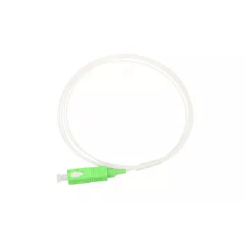 Pigtail SC/APC vienmodas Extralink G.657.A1 900µm FTTH 1,5m, Easy strip, balts