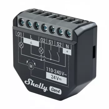 Komplekts 2 gab. Shelly 2PM Gen4 Zigbee/Matter kontrolleri