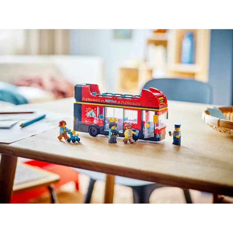 LEGO City Sarkanā divstāvu apskates autobusa rotaļlieta 60407