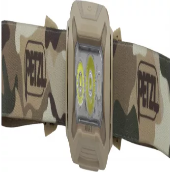Galvaslampa Petzl ARIA 2 RGB camo — uzlādējama, regulējams stars, RGB režīmi (E070BB01)
