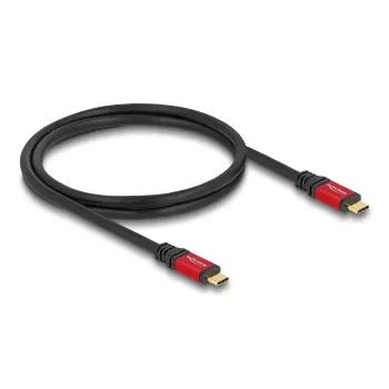 DeLOCK USB kabelis USB Type-C vīrietis-vīrietis 10 Gbps PD 3.0 100 W 1 m sarkans metāls