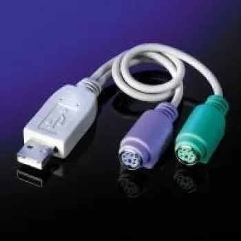 VALUE tastatūras / peles adapteris - USB Type A, 4 kontaktu (tēviņš) - PS/2, 6 kontaktu (mātīte)