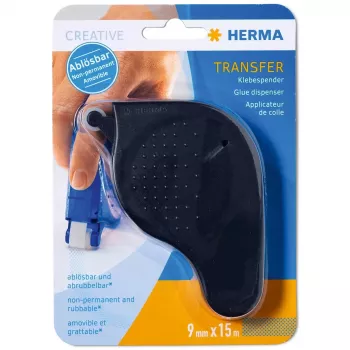 HERMA Transfer līmes rullītis, melns, noņemams 15 m, bez pavedieniem, fotodrošs (1060)