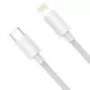 Baseus Simple Wisdom Datu Kabeļu Komplekts USB-C uz Lightning PD 20W (2 gab./Komplekts) 1,5m Balts
