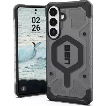 UAG Urban Armor Gear Pathfinder Maciņš ar Magnētu Moduli | Samsung Galaxy S26+ | pelnu (caurspīdīgi pelēks)/Melns