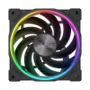 Akasa SOHO AR AK-FN108 120 mm datora korpusa ventilators ar ARGB, melns