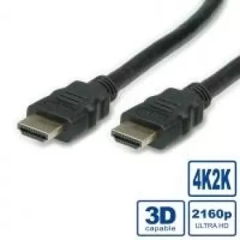 VALUE HDMI Ultra HD ar Ethernet - Video/Audio/Tīkla kabelis - HDMI - HDMI, 19-pin (M) - HDMI, 19-pin (M) - 3 m - Dubultā izolācija - Melns (11.99.5682)