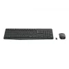 Logitech MK235 bezvadu tastatūras un peles komplekts, pilna izmēra, pelēks