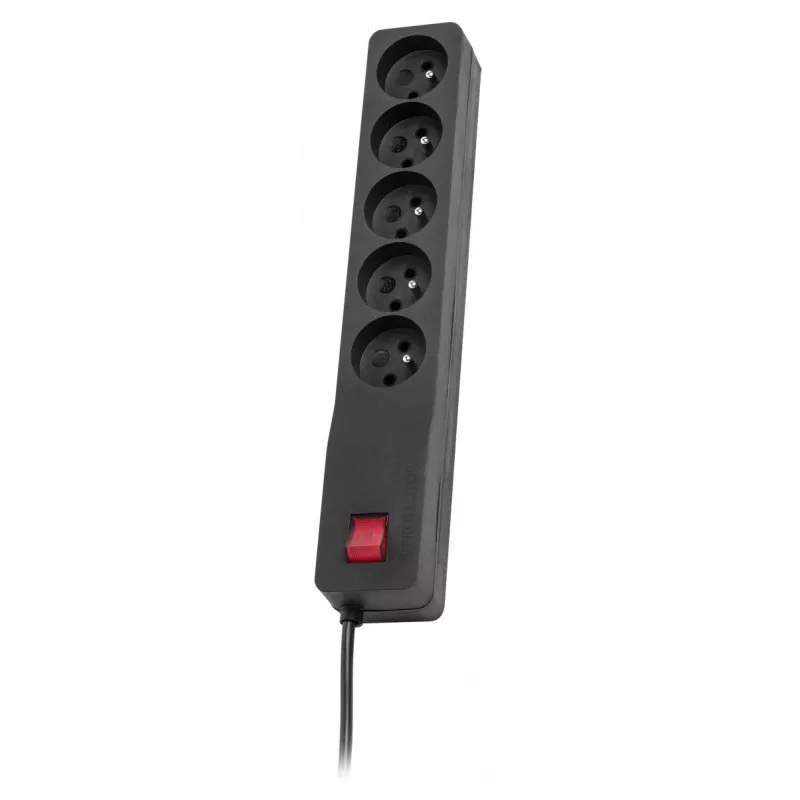 Pagarinātājs Lestar 3 m melns ar slēdzi un indikatoru, 230 V AC, 10 A