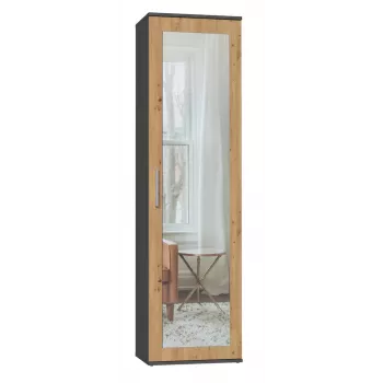 Skapis DUO SZAFA ANT/ART KP — 1 durvis, 2 plaukti, 500×350×1800 mm