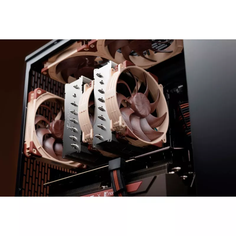 Noctua NH-D15 G2 HBC procesora gaisa dzesētājs ar diviem torņiem, 2× 140 mm PWM ventilatori, 1250–1500 apgr./min, vara pamatne un siltumcaurules ar alumīnija ribām, AM5/AM4/LGA1851/LGA1700