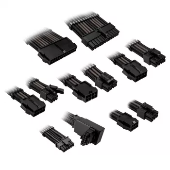 Pagarinājuma kabeļu komplekts Kolink Core Pro 12V 2x6-pin Type 1 – Jet Black/Gunmetal