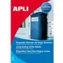 Printera etiķetes APLI 01228 balts poliesters A4 210x297mm 20 loksnes