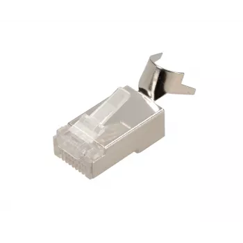Extralink RJ45 savienotājs CAT6A FTP 8P8C, caurspīdīgs, vīrietis/sieviete, 1 gab.