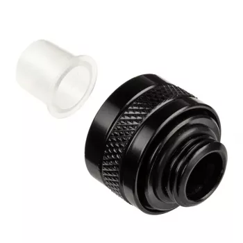 Savienotājelements Alphacool 17471 — misiņš melns, Ø22 mm, augstums 20 mm