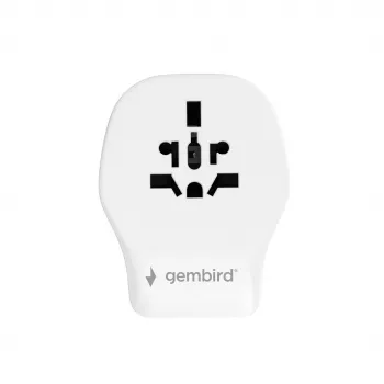 Ceļojumu sienas lādētājs GEMBIRD TPA-1A2C20-02-W 20W — 1×USB-A + 2×USB-C, G tipa kontaktdakša, 100–250V, balts