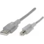 Renkforce RF-4538146 USB kabelis 5 m USB 2.0 USB A USB B Caurspīdīgs (RF-4538146)