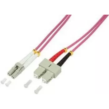 Logilink optiskais lēciena kabelis LC daudzmodu (T) uz SC daudzmodu (T) - 7.5 m - 50/125 µm - OM4 - halogēns nesaturošs - ceriņvioleta (FP4LS07)