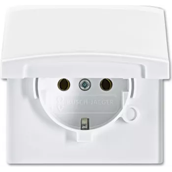 BUSCH-JAEGER SCHUKO kontaktligzda IP44 20EUGK-32-101 AW44 vāks 20EUGK-32-101