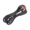 APC AP9895 barošanas kabelis, 16A 200-240V, C19 uz UK spraudni BS 1363A, 2,44 m, melns