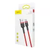 USB 2.0 A uz USB-C kabelis Baseus CATKLF-B09 1m QC3.0 neilona pīts sarkans, ātra uzlāde un datu sinhronizācija