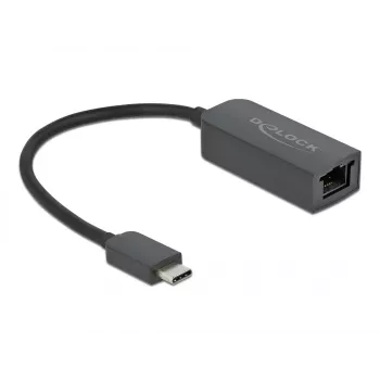 Adapter USB Type-C vīrišķais uz 2,5 Gigabit LAN kompakts DeLOCK 66645