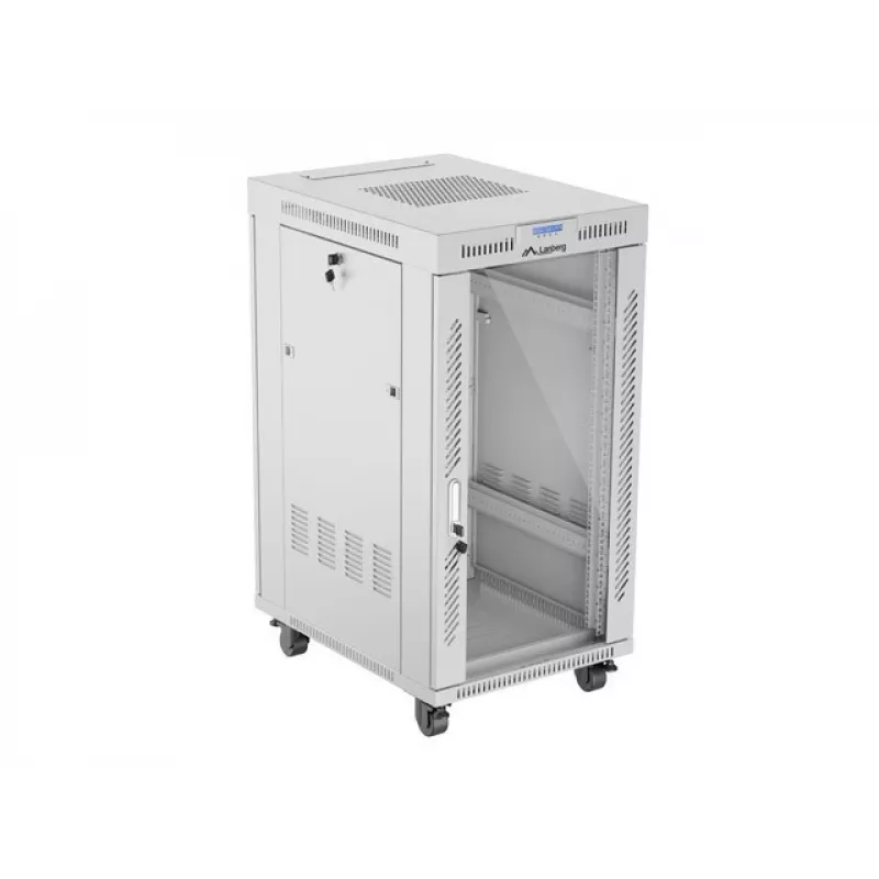 Rack skapis LANBERG FF01-6822-12SL 22U brīvi stāvošs, 1233×600×800 mm, IP20, 1200 kg
