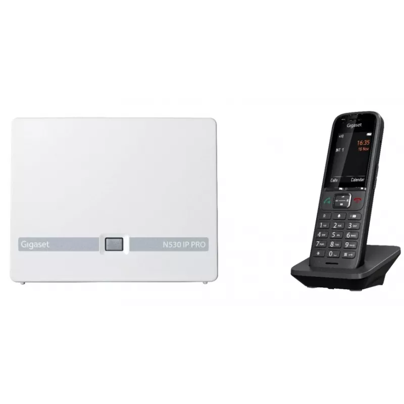 Gigaset N530 IP PRO + S700H PRO DECT telefons ar zvanītāja ID, antracīts