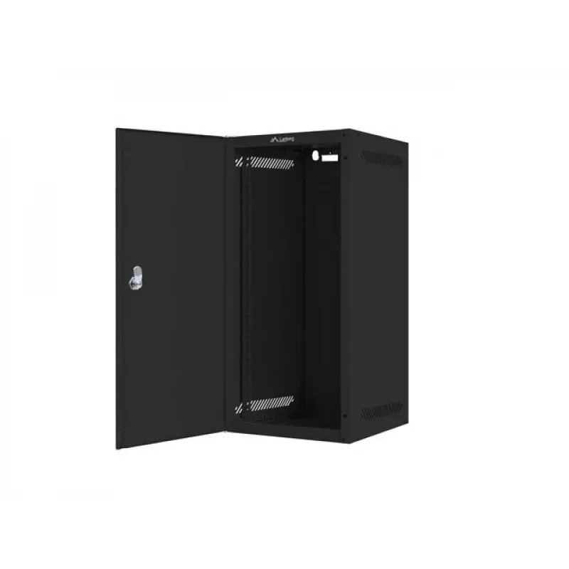 Sienas stiprinājuma skapis LANBERG WF10-2312-00B 12U, 280×310×603 mm, IP20, melns, 20 kg