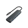 USB centrmezgls SAVIO AK-54 — 4 x USB-A (USB 3.2 Gen 1), USB-C saimnieks, melns
