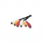 shiverpeaks BASIC-S 3x RCA - 3x RCA kabelis 1.5m - 3 x RCA vīriešu - 3 x RCA vīriešu - Niķelis - Melns - Sarkans - Balts - Dzeltens (BS40150-1.5)