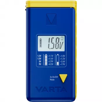 Bateriju testeris Varta 00893 101 111 LCD digitāls rokas AA AAA 9V pulksteņa baterijām