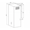 Sienas nosūcējs AKPO WK-4 CUBERA WL Melns Matēts T520 M3, 400 mm, 450 m³/h, alumīnija filtrs