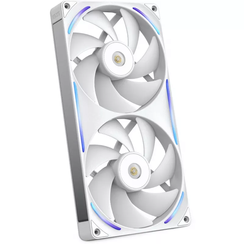 NZXT F280X RF-U28PN-W1 RGB 280 mm korpusa ventilators, 140 mm, 2400 apgr./min, 41 dB, balts