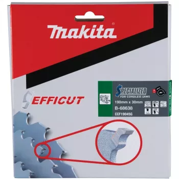 Makita Efficut ripzāģa disks - kokam, metālam - 190 mm - 45 zobi (B-68638)