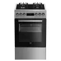 Brīvi stāvoša gāzes-elektriskā plīts BEKO FSMT55330DXDS, 5 degļi, 60 cm, nerūsējošais tērauds, cepeškrāsns 60 L, energoklase A