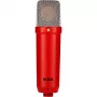 Studijas kondensatora mikrofons RØDE NT1 Signature Red — kardioīds, 20–20000 Hz, -32 dB jutība, XLR (3-pin), 313 g