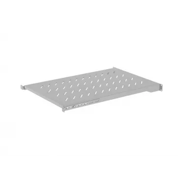 Plaukts servera skapim LANBERG AK-1010-S 1U 483x700mm pelēks, 25 kg slodze, 4 punktu stiprinājums