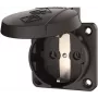 MENNEKES Schuko paneļmontāžas kontaktligzda 16A 2p+E 230V melna 11032