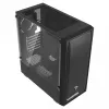 PC korpuss SAVIO Noctis Flow — Cube Mini-ITX/Micro-ATX/ATX, 3x120mm priekšā, 1x120mm aizmugurē, 2x3.5 collu + 3x2.5 collu sloti, rūdīts stikls