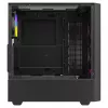 PC korpuss SAVIO Noctis Flow RGB — Cube, ATX/Mini-ITX, 3x 120 mm priekšējie ventilatori, rūdīta stikla sāns, max GPU 35 cm