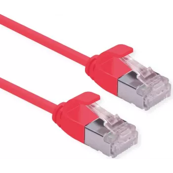 ROLINE DataCenter Patch-Cable RJ-45 (Tēviņš) uz RJ-45 (Tēviņš) 30 cm U/FTP CAT 6a Halogēns Brīvs, Moulded, Snagless, Stranded, 10 Gigabit Ethernet - Sarkans, Pantone 199C (21.15.3311)