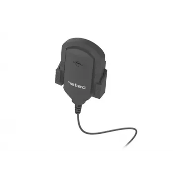 Saspraužamais mikrofons NATEC NMI-1352, vads 3.5 mm, jutība -58 dB, 50–16000 Hz, 1.8 m kabelis, 20 g