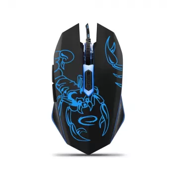 Esperanza MX203 SCORPIO - Datorpele - USB - Zila - Optiskā - 6 Pogas - Melna