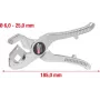 Šļūteņu griezējs KS Tools 222.2060 šļūtenēm Ø 6–25 mm